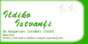 ildiko istvanfi business card